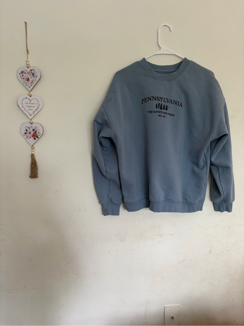 Pennsylvania The Keystone State PA Forest Trees Pullover Sweater Embroidered